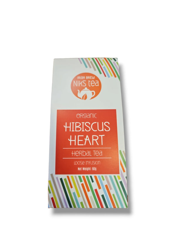 Niks Tea Organic Hibiscus Heart Herbal Tea 60g - Healthy Living