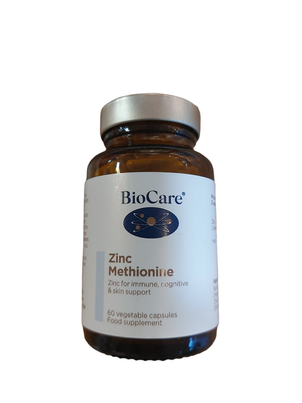 Biocare Zinc Methionine (OptiZinc) 60caps - HealthyLiving.ie