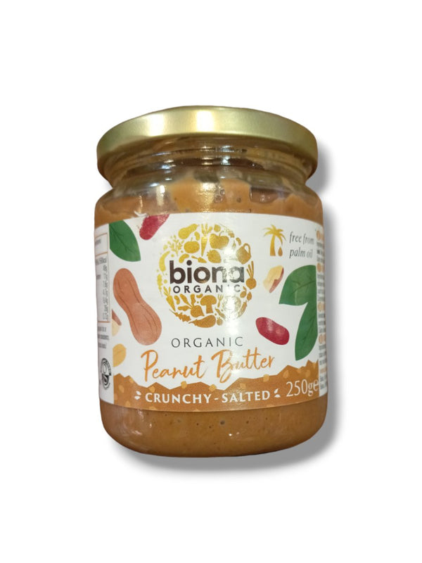 Biona Organic Organic Crunchy Peanut Butter Salted 250g - Healthy Living