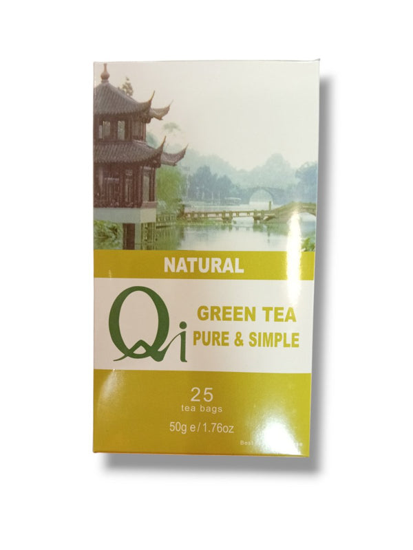 Qi Green Tea Pure & Simple Natural 25Teabags - Healthy Living