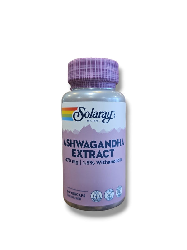 Solaray Ashwagandha Extract 470mg 60 capsules - Healthy Living