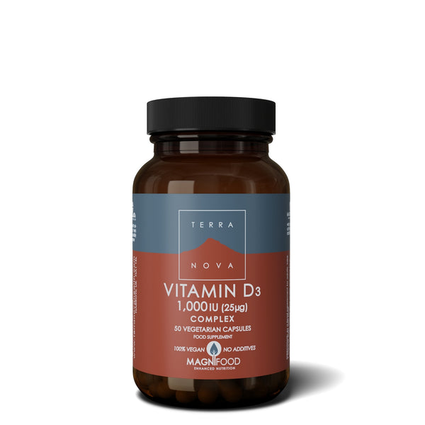 Terra Nova Vitamin D 1000iu Complex (Vegan Source) 50 caps - Healthy Living
