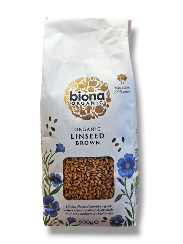 Biona Organic Linseed Brown 500gm - Healthy Living