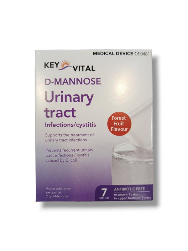 Key Vital D - Mannose Urinary Tract Infections/ Cystitis 7 Sachets - Healthy Living