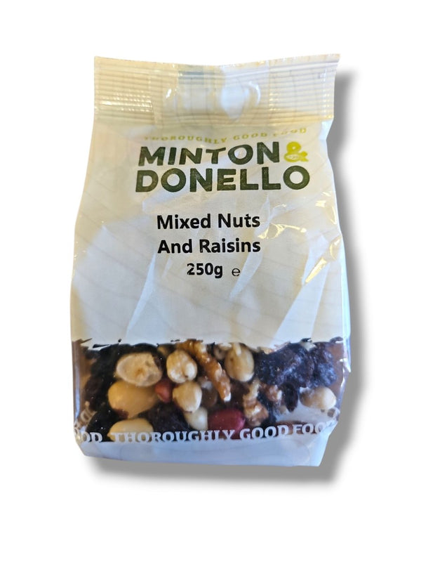 Minton and Donello Mixed Nuts and Raisins 250g - Healthy Living