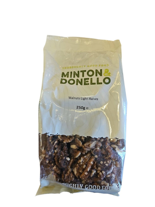Minton and Donello Walnuts Light Halves 250 grams - Healthy Living