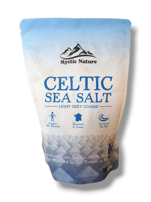 Mystic Nature Celtic Sea Salt Light Grey Coarse 500g - Healthy Living