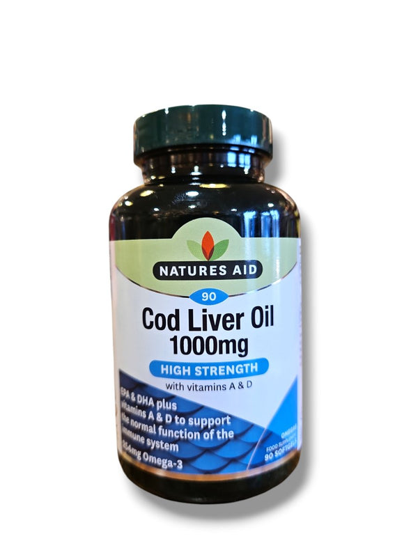 Natures Aid Cod Liver Oil 1000mg 90caps - Healthy Living