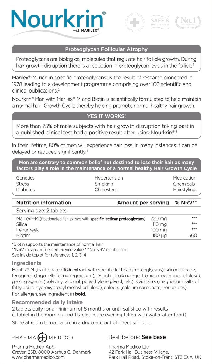 Nourkrin Man 180 tablets (3 month supply) - Healthy Living