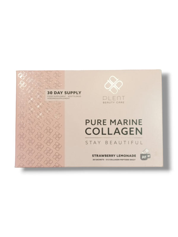 Plent Beauty Care Pure Marine Collagen Strawberry Lemonade 30 Sachets - Healthy Living