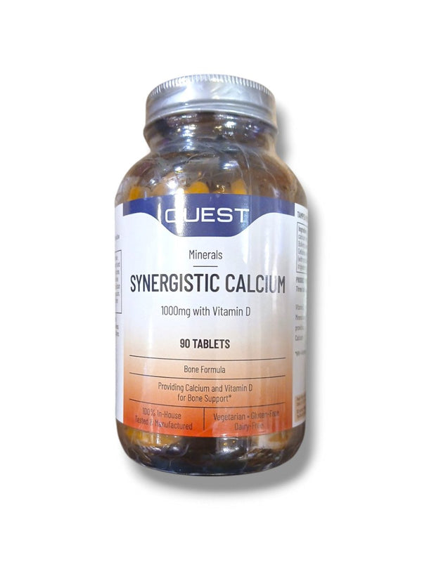 Quest Synergistic Calcium 1000mg with Vitamin D 90Tablets - Healthy Living