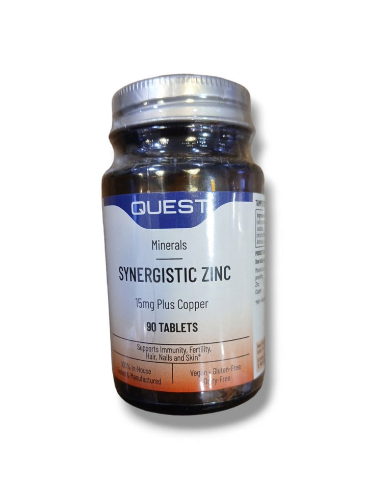 Quest Synergistic Zinc 15mg Plus Copper x30 Tablets - Healthy Living