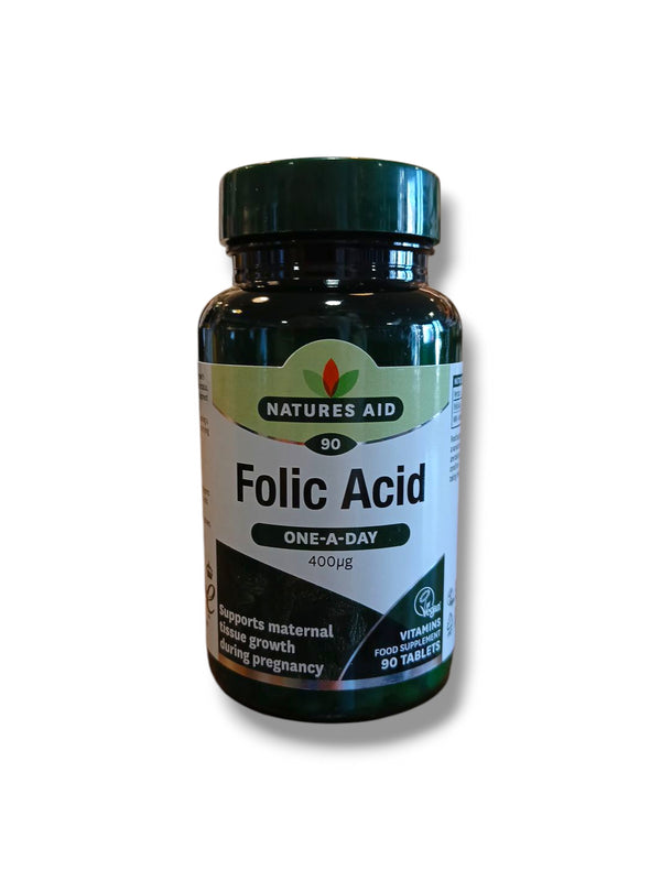 Natures Aid Folic Acid One-a-Day 400ug 90 Tablets