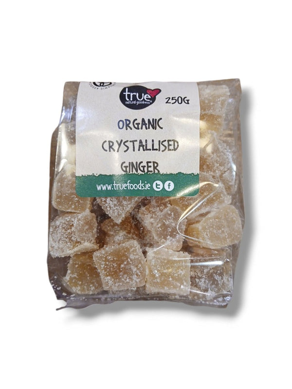 True Natural Goodness Organic Crystallised Ginger 250g - Healthy Living