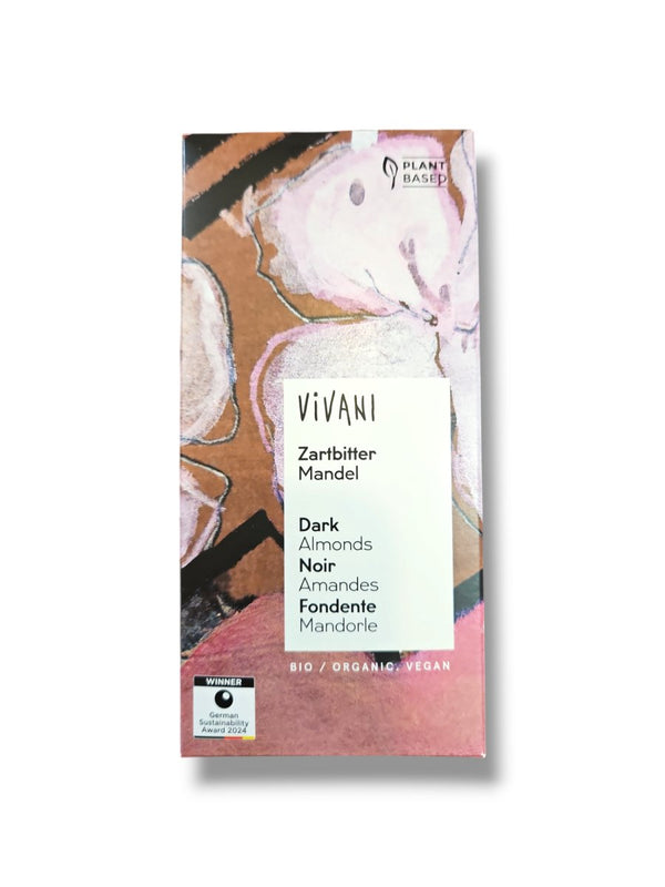 Vivani Dark Almonds Organic Vegan 100g - Healthy Living