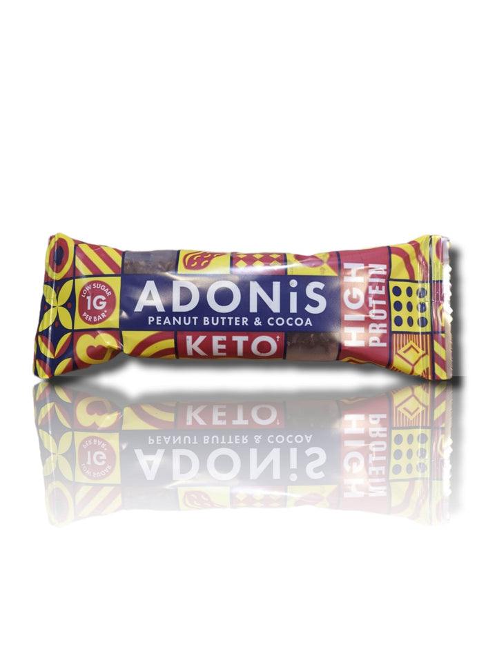 Adonis Peanut Butter & Cocoa Keto Bar 45g - HealthyLiving.ie