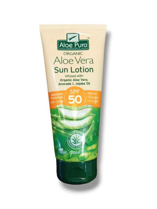Aloe Pura Aloe Vera Sun Lotion SPF 50 200ml - Healthy Living