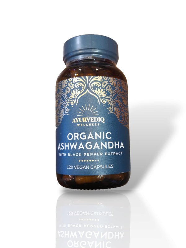 Ayurvediq Organic Ashwagandha Vegan 120 Capsules - Healthy Living