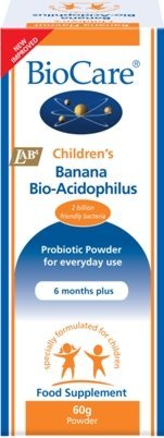 Biocare Children's Banana BioAcidophilus 60g - HealthyLiving.ie