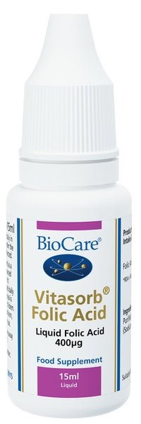 Biocare Vitasorb Folic Acid 15ml - Healthy Living