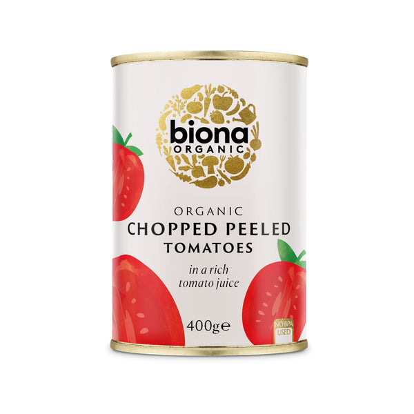 Biona Organic Chopped Peeled Tomatoes in Rich Tomato Juice 400g - HealthyLiving.ie
