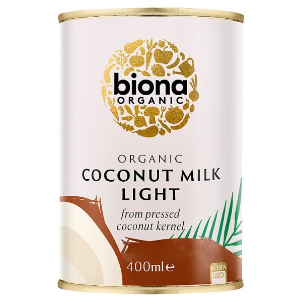 Biona Organic Coconut Milk Light 9% Fat 400ml - HealthyLiving.ie