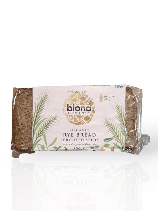 Biona Organic Rye Bread Sprouted Seeds 500g - Healthy Living