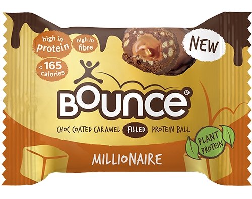 Bounce Vegan Choc Coated Caramel Filled Protein Ball 40g - HealthyLiving.ie