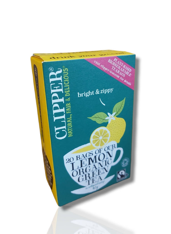 Clipper Lemon Organic Green Tea 20 teabags - HealthyLiving.ie