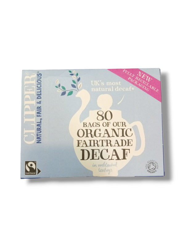 Clipper Organic Fair trade Decaf 80 Teabags - Healthy Living