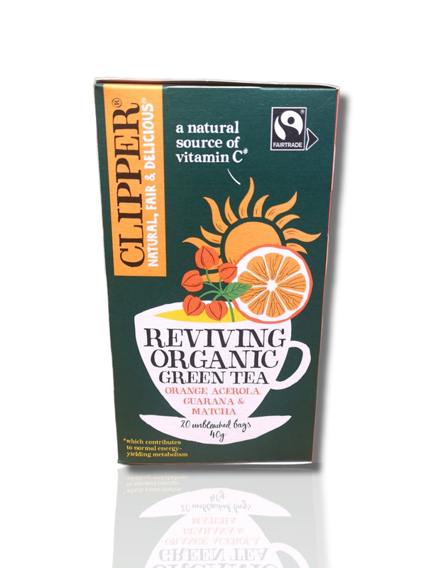 Clipper Reviving Organic Green Tea 20 tea bags - HealthyLiving.ie