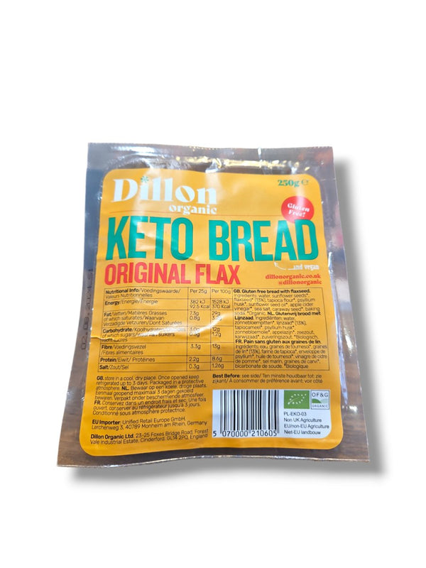 Dillon Organic Keto Bread Original Flax 250g - Healthy Living