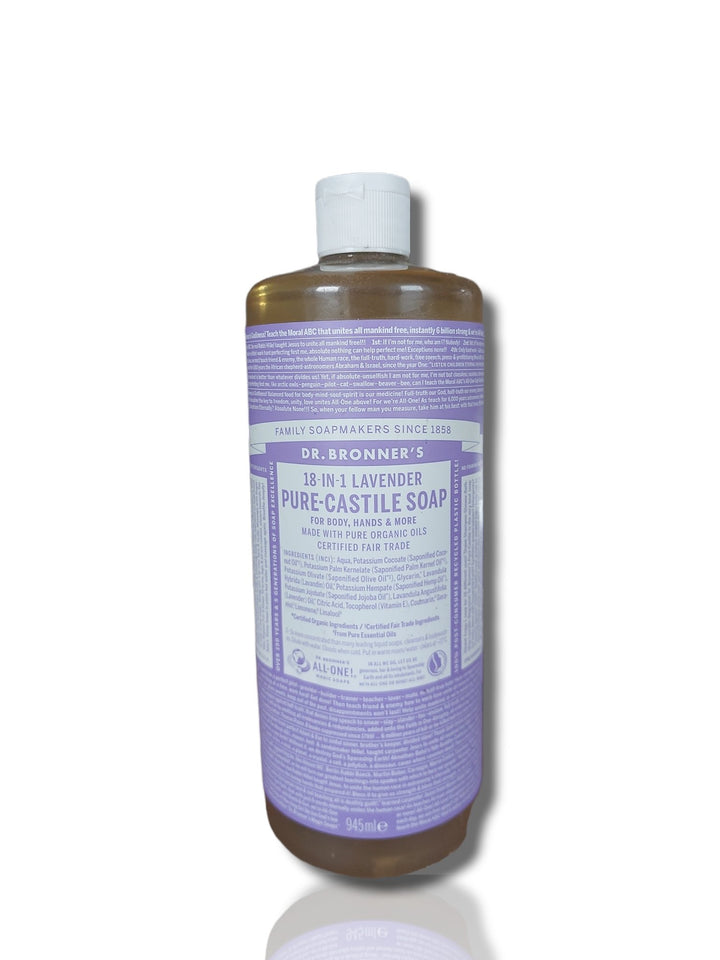 Dr. Bronner Pure Castile Soap Lavender 945ml - HealthyLiving.ie