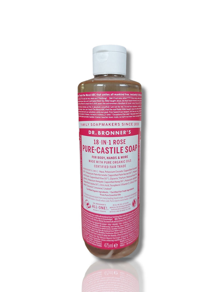Dr. Bronners Pure Castile Soap Rose 472ml - HealthyLiving.ie