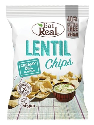 Eat Real Creamy Dill Lentil Chips (113g) - HealthyLiving.ie