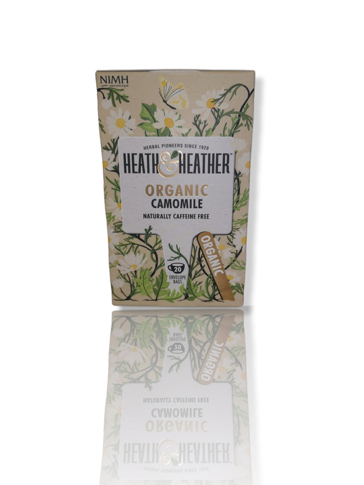 Health and Heather Organic Camomile 20 tea bags - HealthyLiving.ie