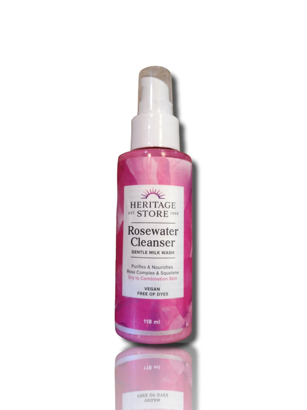 Heritage Store Rosewater Cleanser 118ml - HealthyLiving.ie