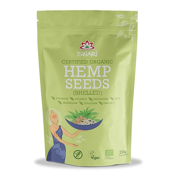 Iswari Certified Organic Hemp Seeds (Shelled) - HealthyLiving.ie