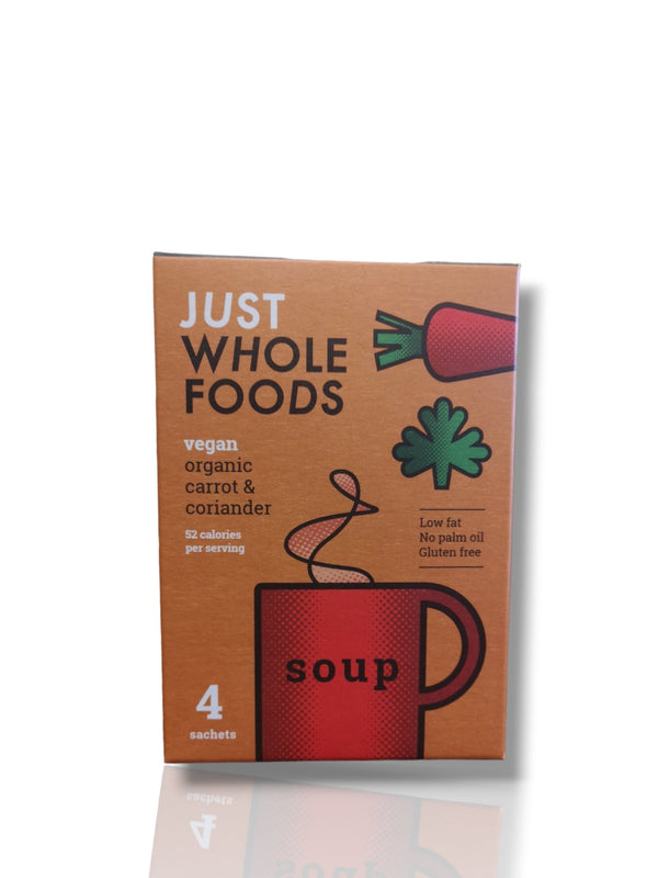 JustWholeFoods Vegan Organic & Coriander Soup 4 sachets - Healthy Living
