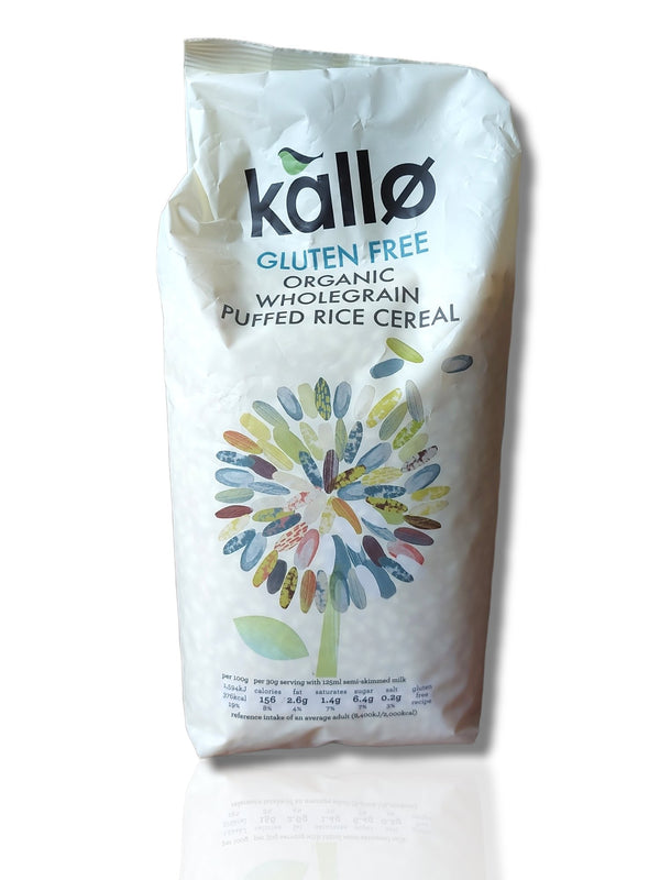 Kallo Gluten Free Organic Puffed Rice Cereal 225gm - HealthyLiving.ie