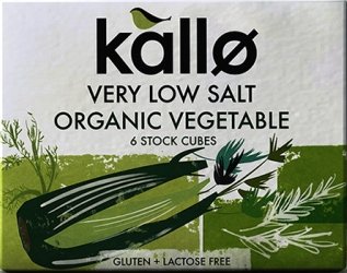 Kallo Very Low Salt Organic Vegetable Stock Cubes (6 cubes) - HealthyLiving.ie