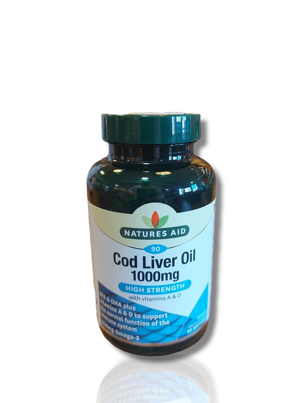 Natures Aid Cod Liver Oil 1000mg 90caps - HealthyLiving.ie