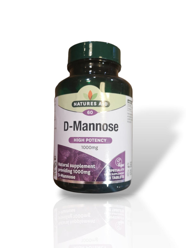 Natures Aid D-Mannose 1000mg High Potency 60 Tablets - Healthy Living