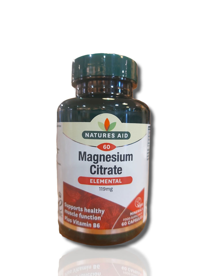 Natures Aid Magnesium Citrate 119mg 60caps - Healthy Living