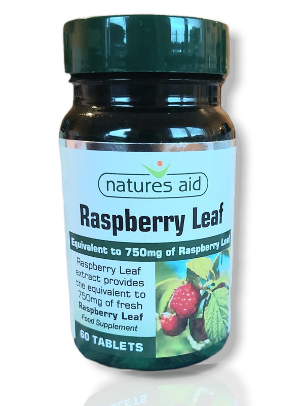 Natures Aid Raspberry Leaf 750mg 60tabs - HealthyLiving.ie