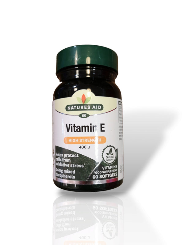 Natures Aid Vitamin E 400iu High Strength 60 Capsules - Healthy Living