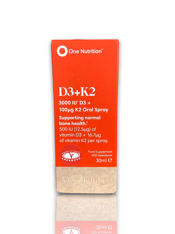 One Nutrition D3 + K2 Oral Spray 30ml - HealthyLiving.ie
