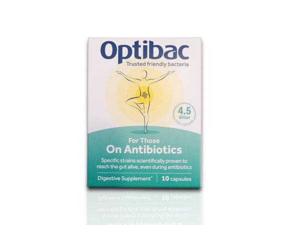 Optibac For Those on Antibiotics 10 Capsules - Healthy Living