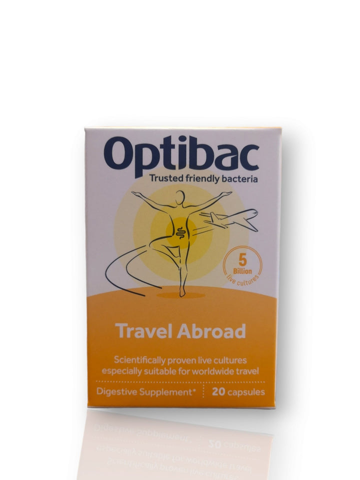 Optibac Travel Abroad 20 capsules - Healthy Living