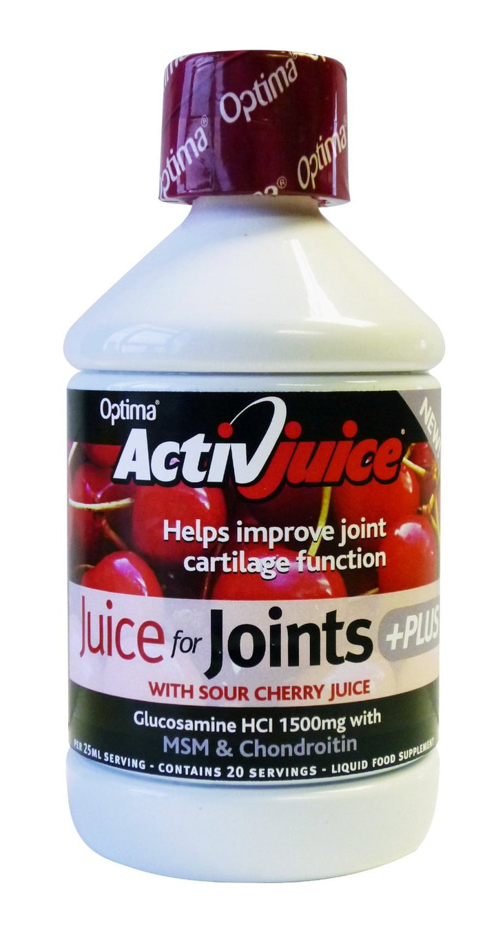 Optima ActiveJuice Cherry Flavour w/Chondroitin/MSM - HealthyLiving.ie
